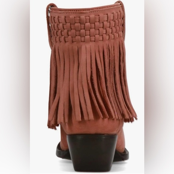 Frye Women's Sacha Short Fringe Bootie, Rose Cake - 8:5 - Picture 7 of 14